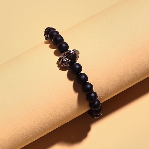

Men Metal Decor Bracelet, Black