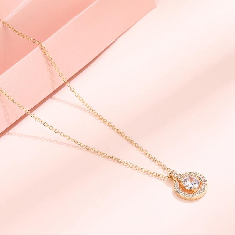 

Gemstone Engraved Necklace, Gold