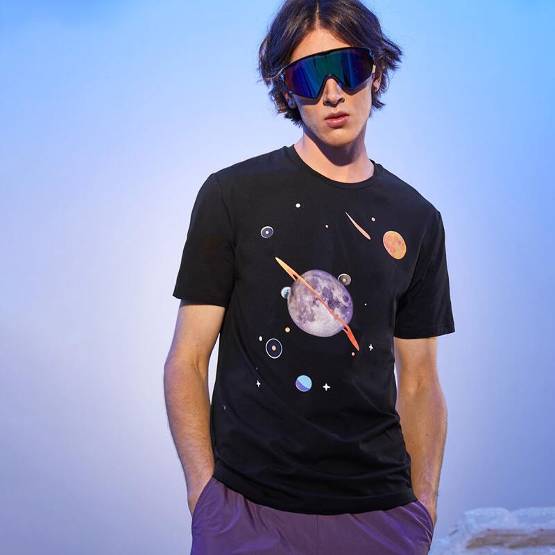 

Guys Galaxy Print Tee, Black