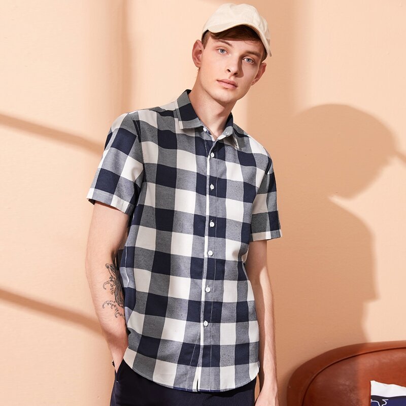 

Guys Buffalo Plaid Shirt, Navy