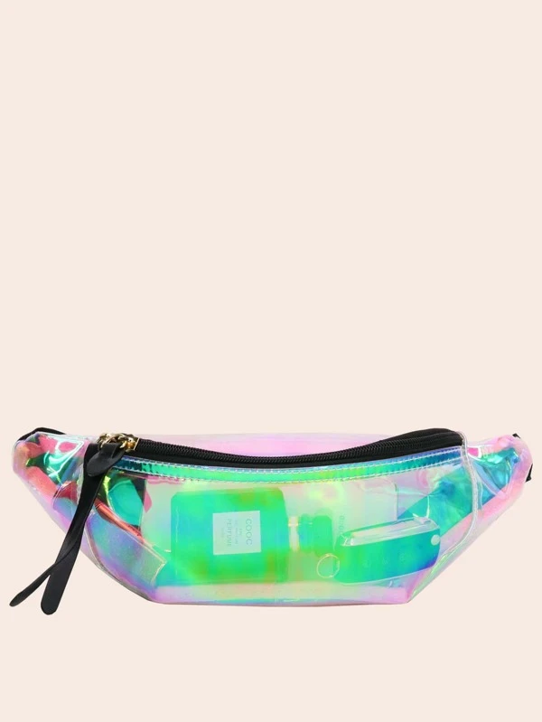 holographic clear fanny pack