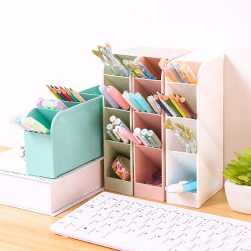 

1pc Multi-grid Pen Holder, Multicolor