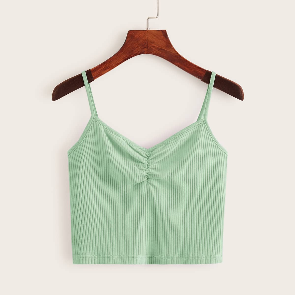 

Mint Green Ribbed Crop Cami