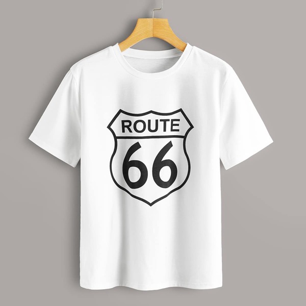 

Letter Graphic Short Sleeve Tee, White