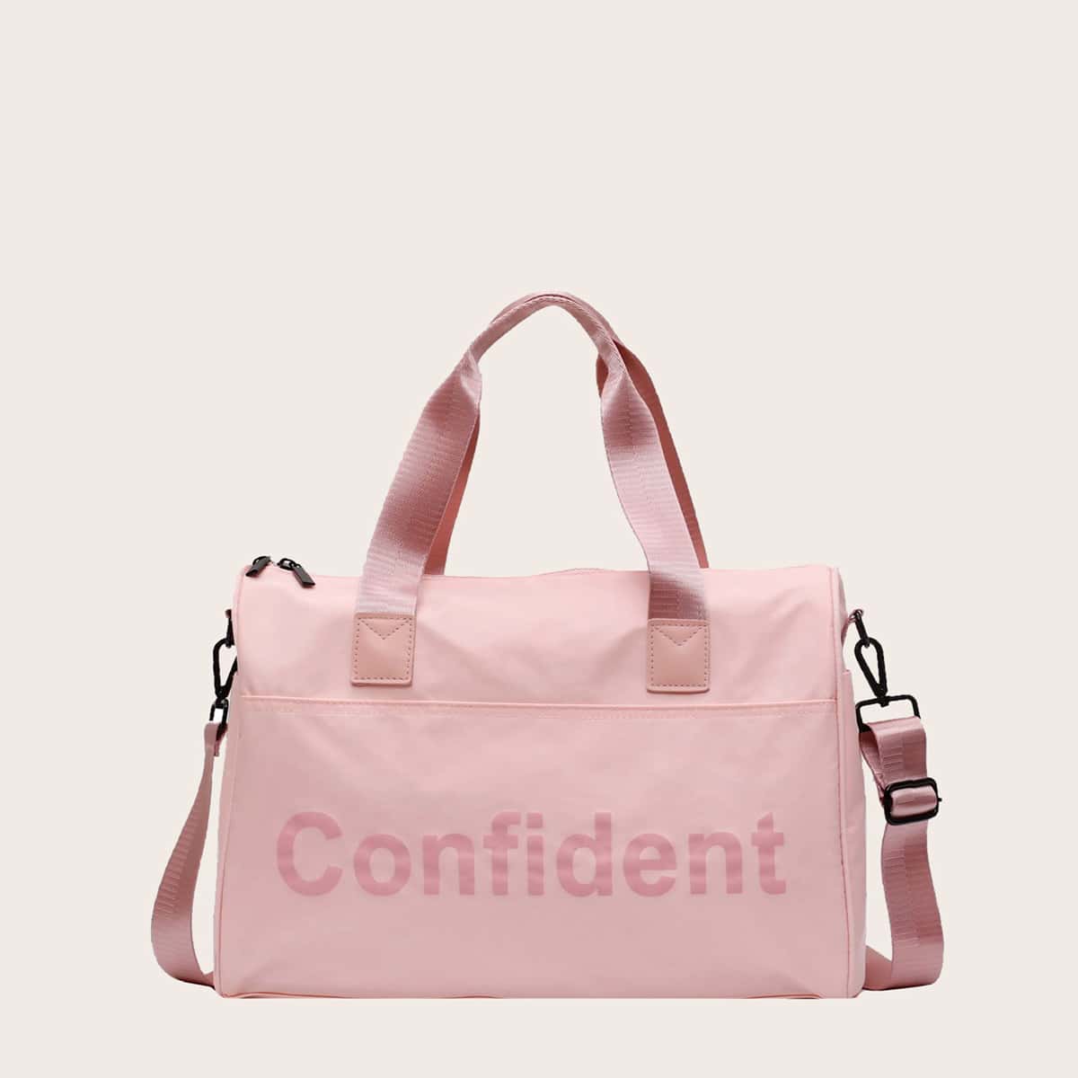

Letter Graphic Tote Bag, Pink