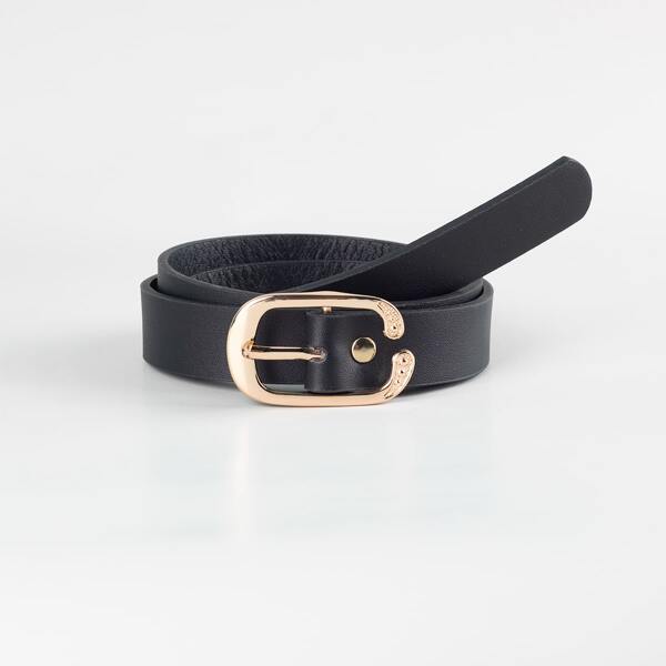

Metal Buckle Belt, Black