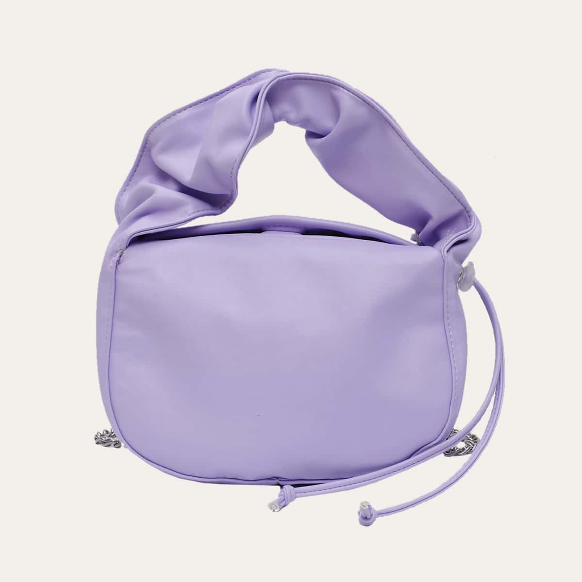 

Minimalist Drawstring Decor Satchel Bag, Purple