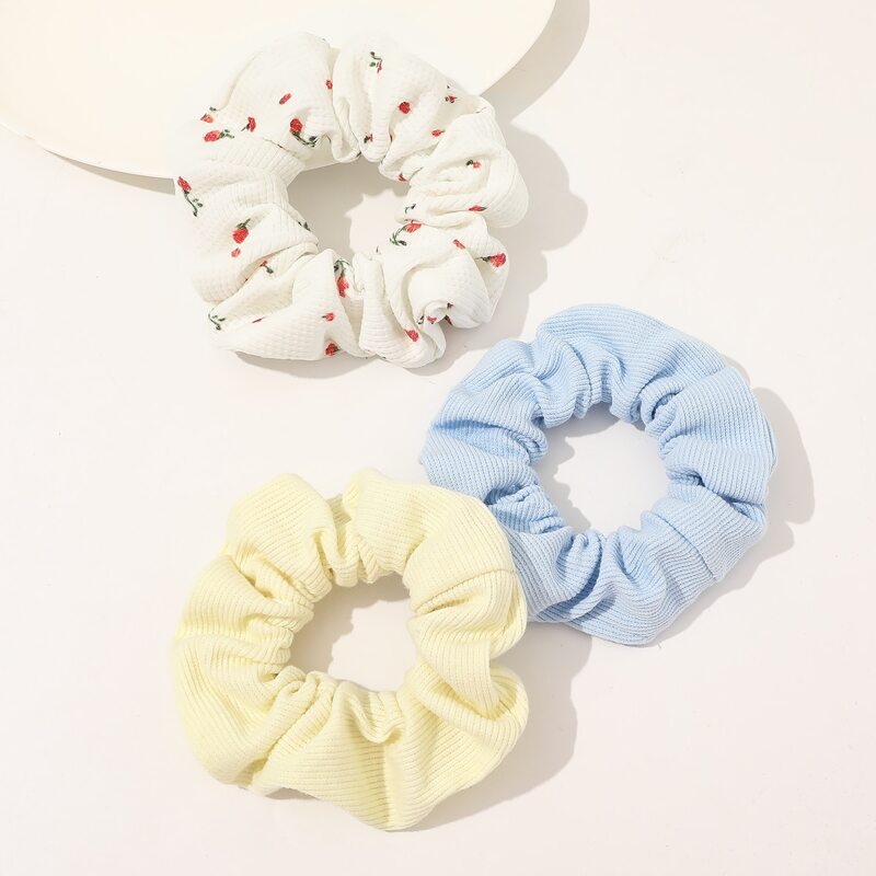

3pcs Fruit Pattern Scrunchie, Multicolor