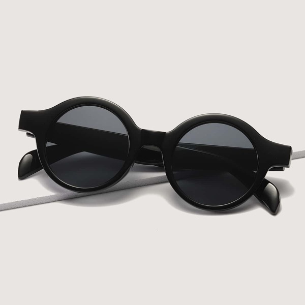 

Round Frame Sunglasses, Black