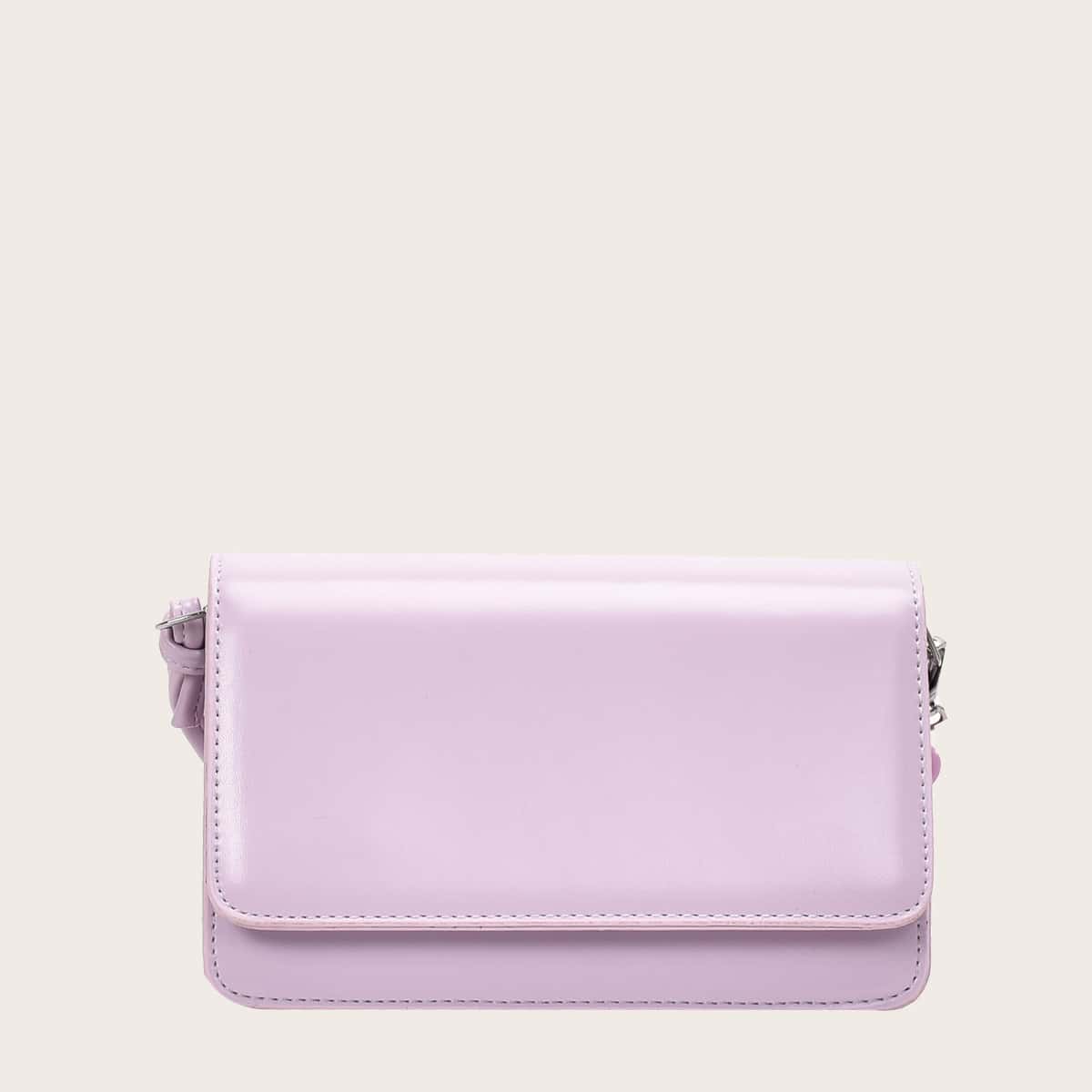 

Minimalist Flap Crossbody Bag, Purple