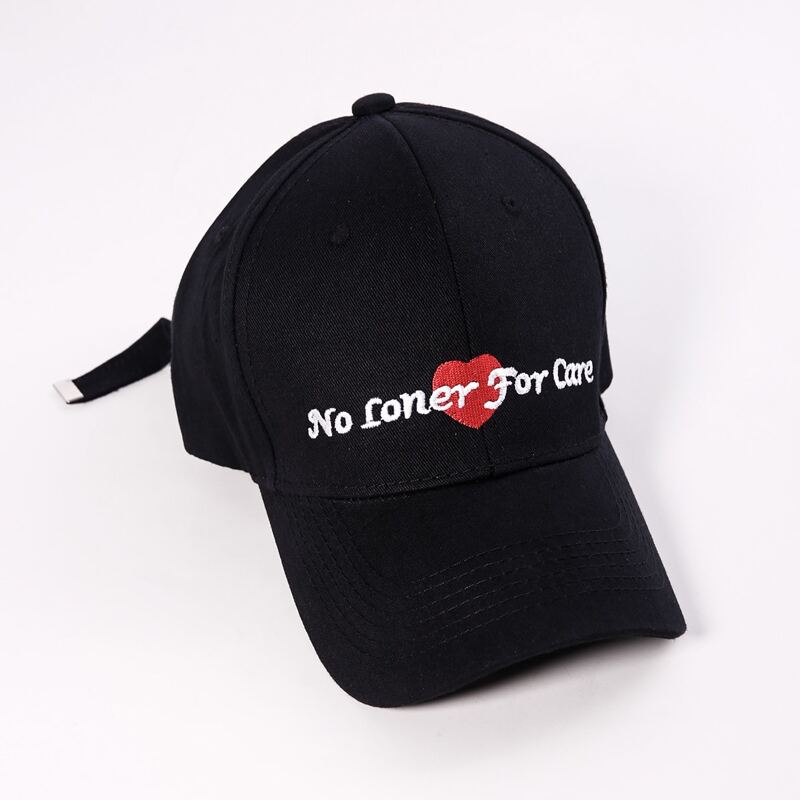 

Letter Embroidery Baseball Cap, Black