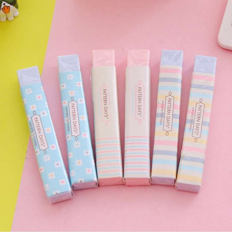 

2pcs Slogan Graphic Random Eraser, Multicolor