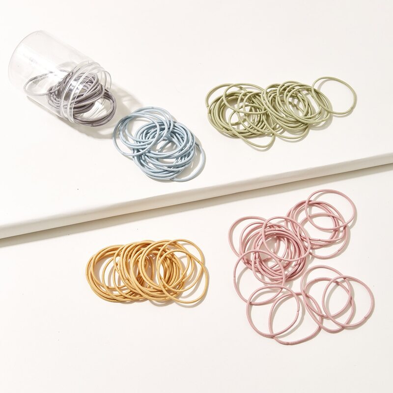 

100pcs Colorful Hair Tie, Multicolor