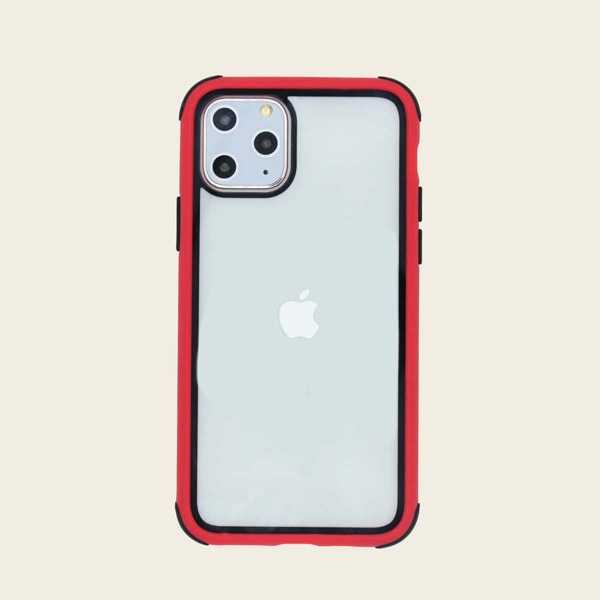 

Чехол для iPhone с контрастной рамкой, Прозрачный