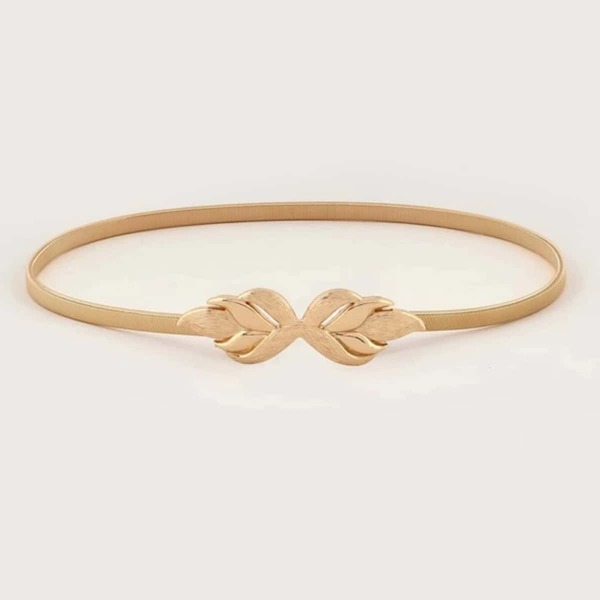 

Girls Leaf Buckle Belt, Gold