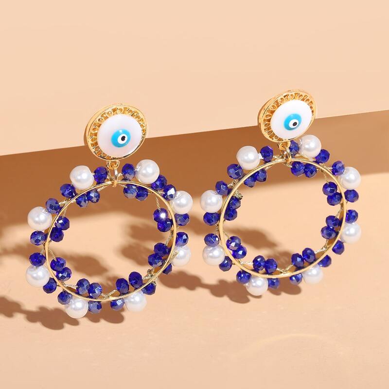 

Eye Bead Earrings, Multicolor
