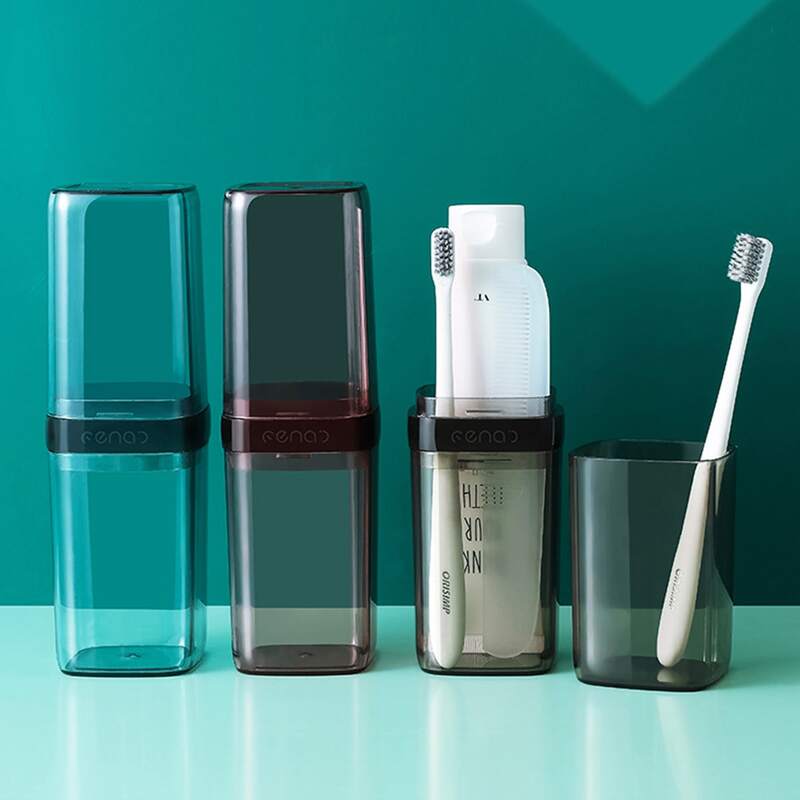 

1pc Clear Travel Toothbrush Storage Box, Multicolor