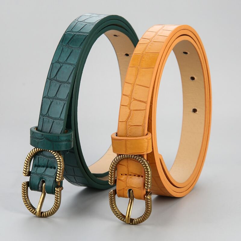 

2pcs Guys Metal Buckle Belt, Multicolor