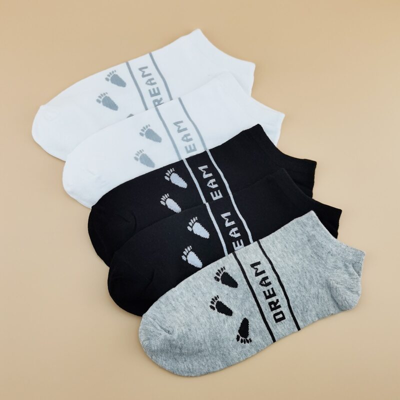 

5pairs Guys Letter Graphic Socks, Multicolor