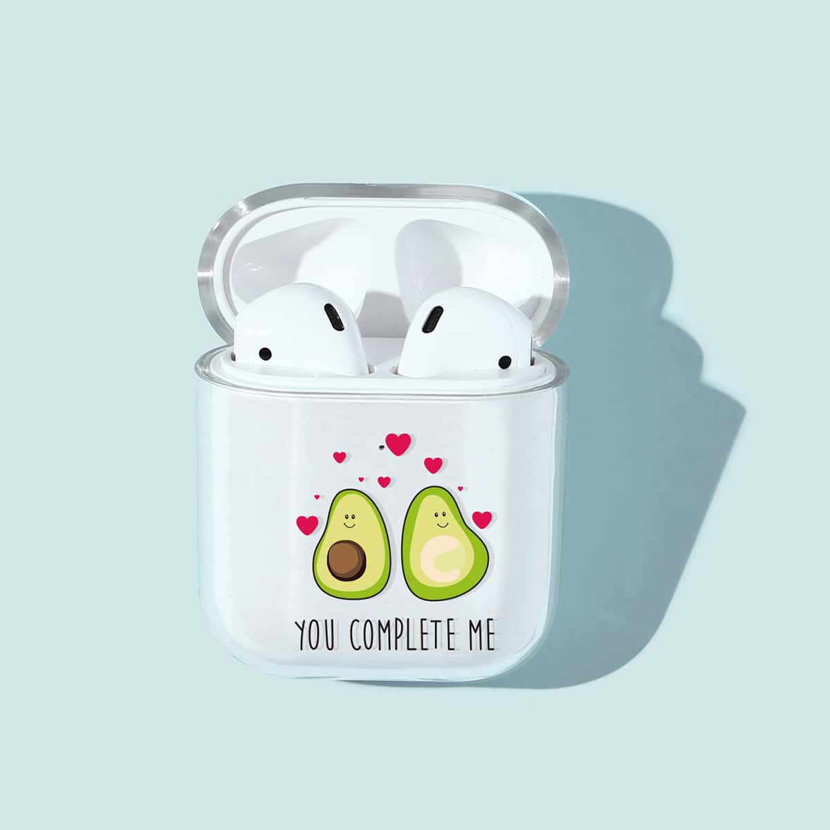 

Avocado Print Airpods Case, Clear