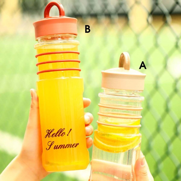 

1pc Slogan Graphic Water Bottle, Multicolor