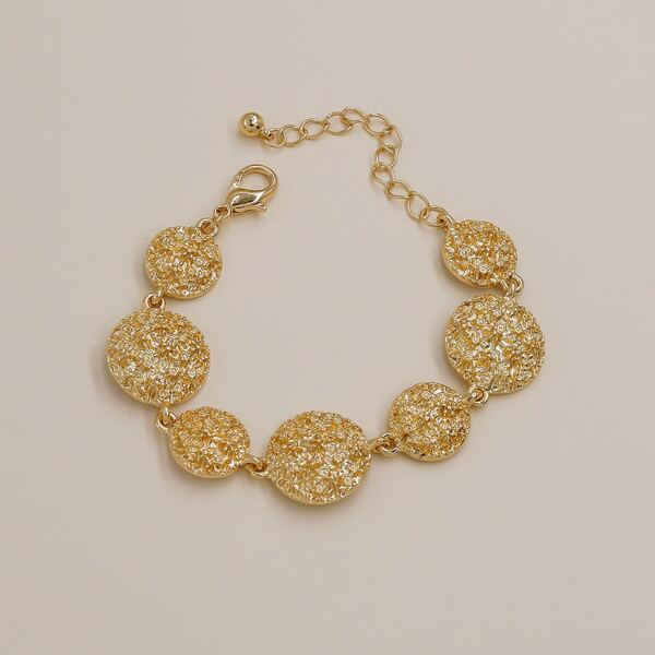 

Textured Link Bracelet, Gold