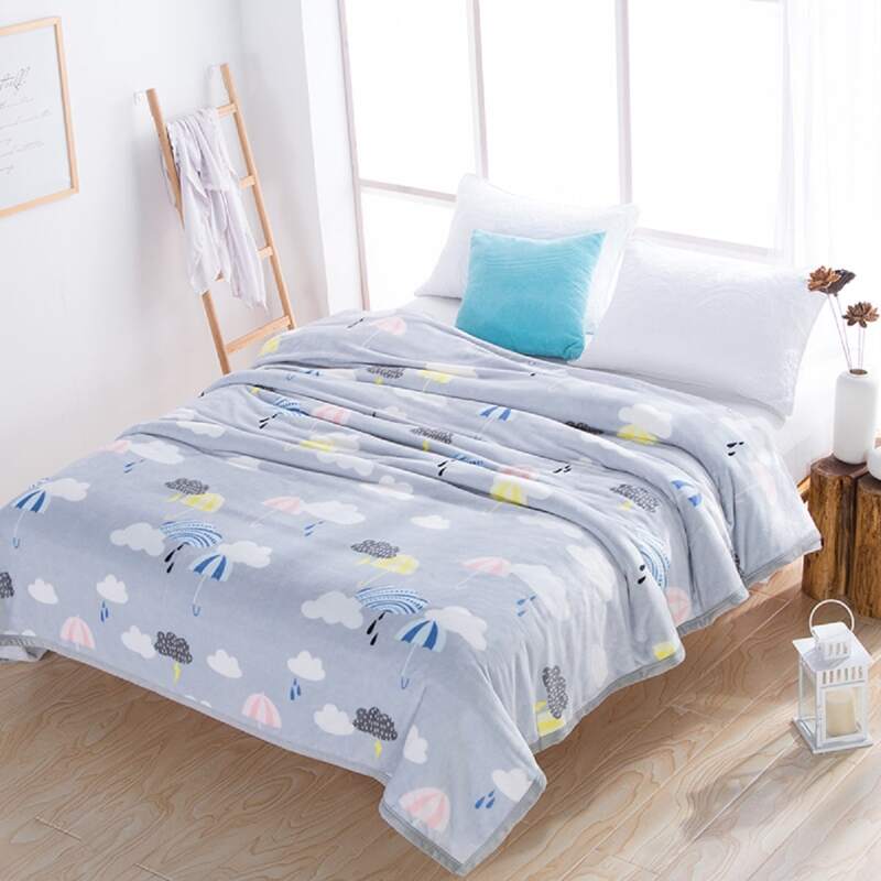 

Cartoon Graphic Blanket, Blue