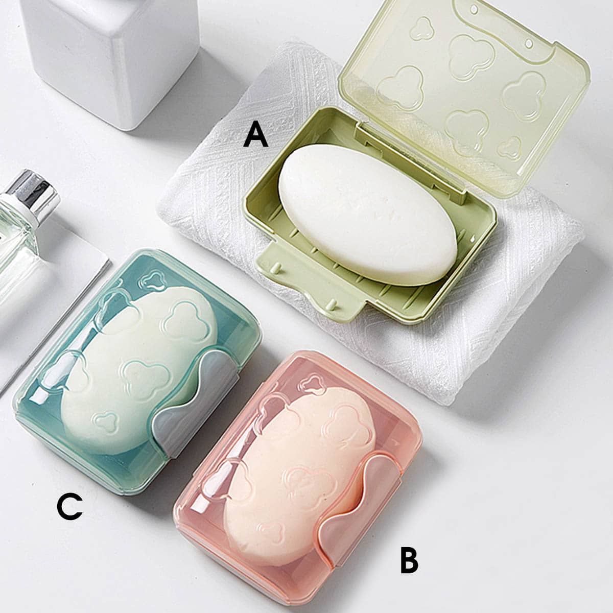 

1pc Travel Soap Storage Box, Multicolor