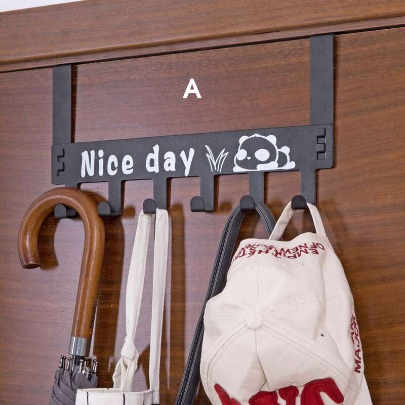 

1pc Door Back Hanging Hook, Black and white