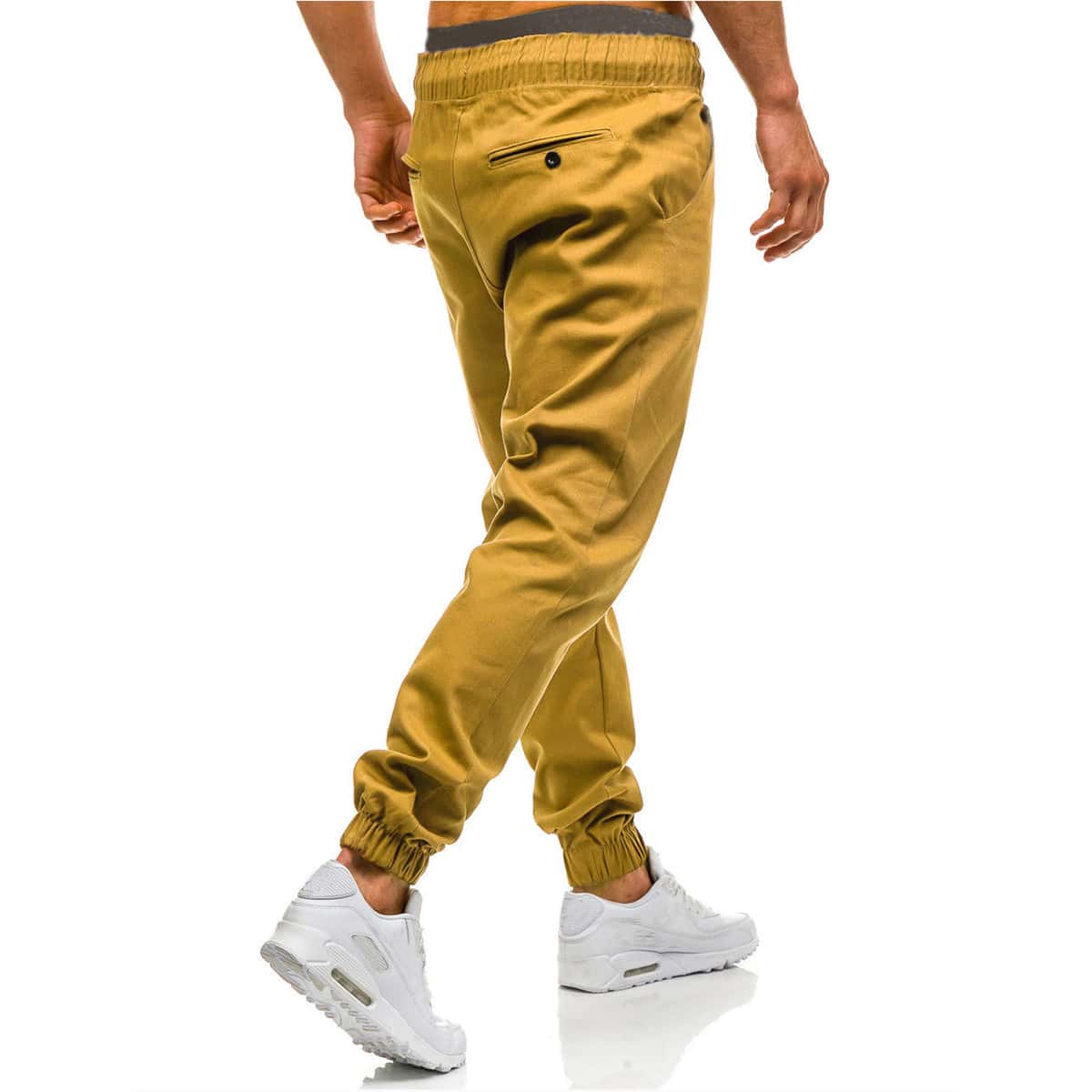 

Guys Letter Graphic Drawstring Waist Pants, Khaki