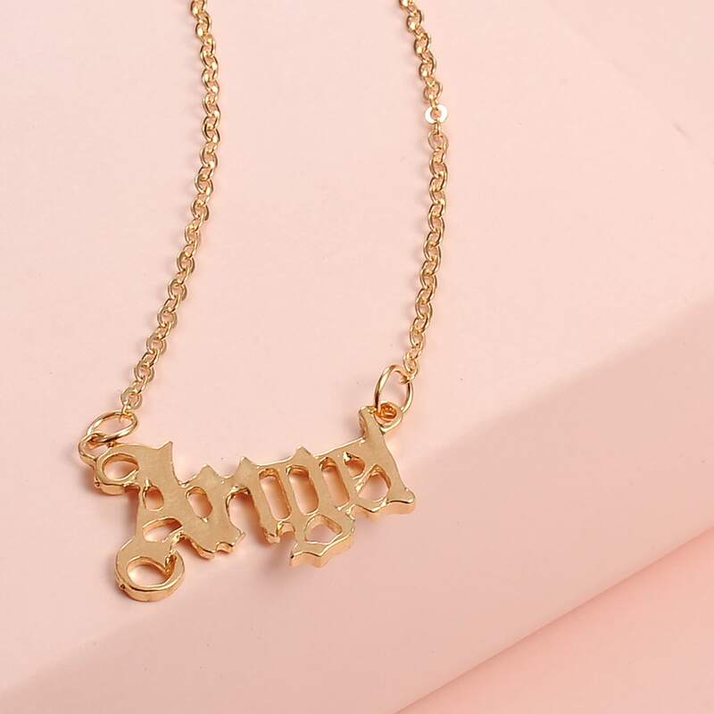 

Letter Charm Necklace, Gold