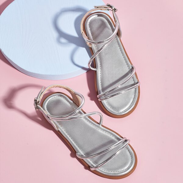 

Toddler Girls Thin Strap Sandals, Silver