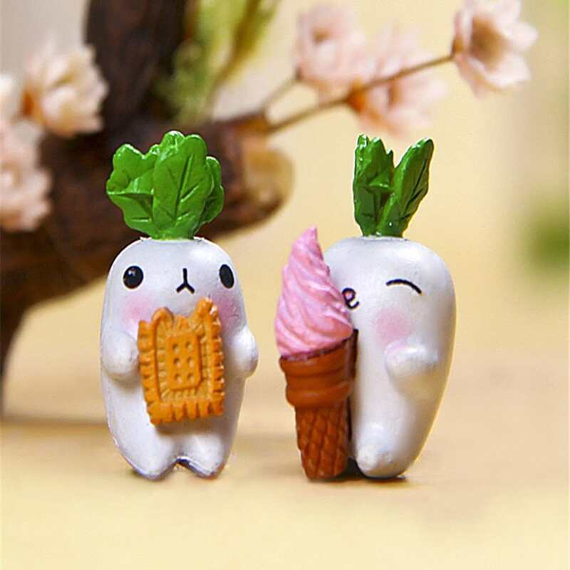 

2pcs Radish Shaped Ornament, Multicolor