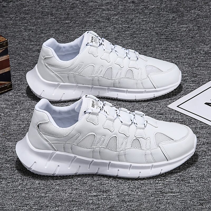 

Guys Mesh Panel Lace-up Front Sneakers, White