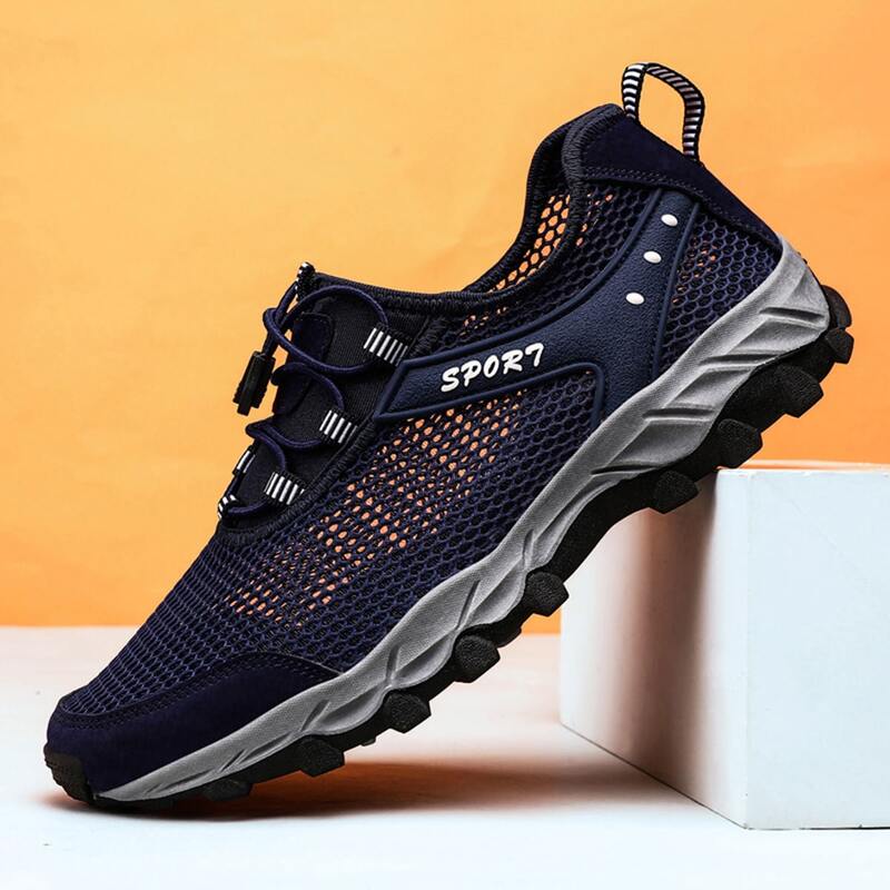 

Guys Lace-up Front Mesh Sneakers, Navy