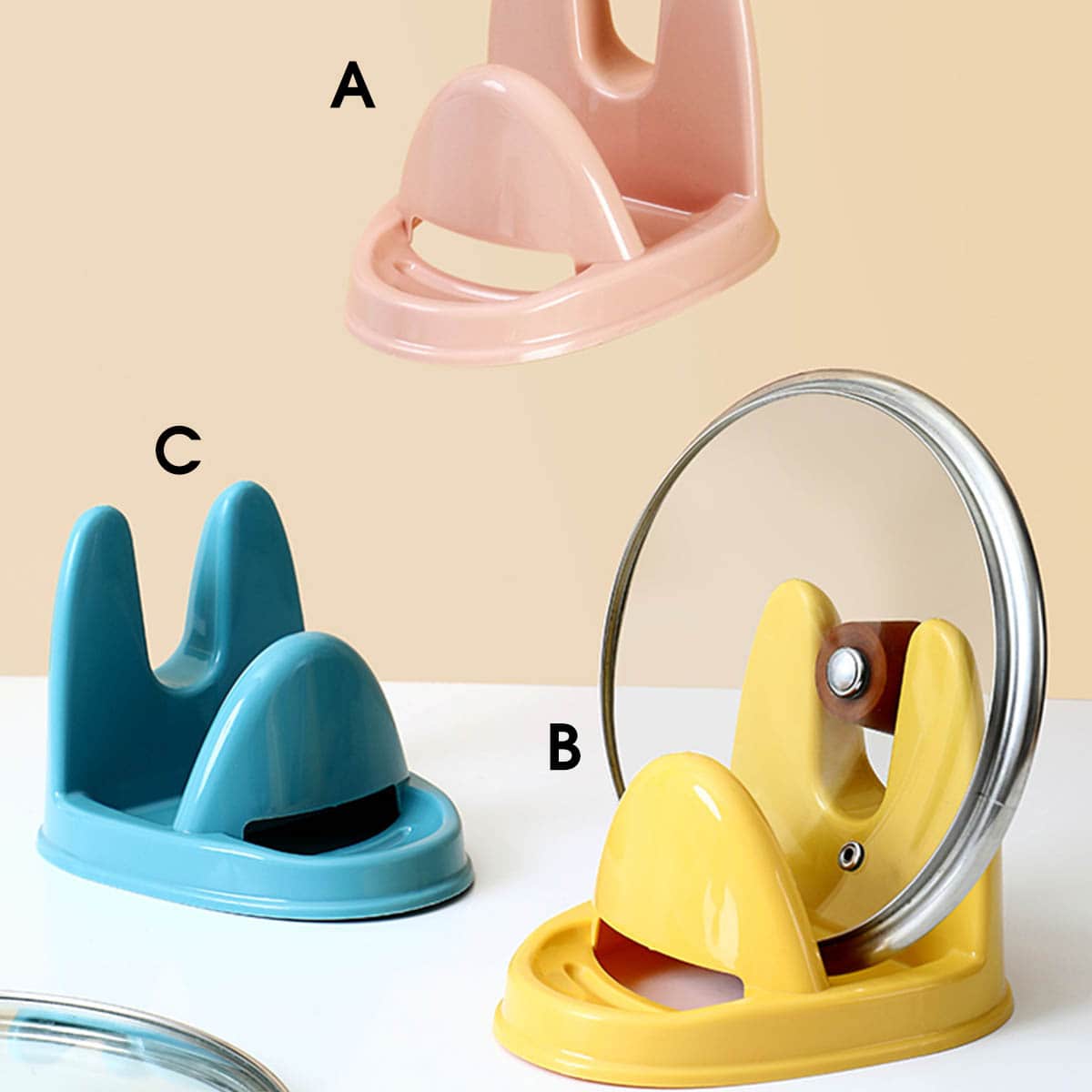 

1pc Plastic Pot Lid Holder, Multicolor