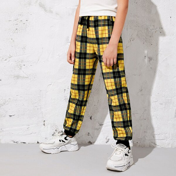 

Boys Tartan Carrot Pants, Yellow