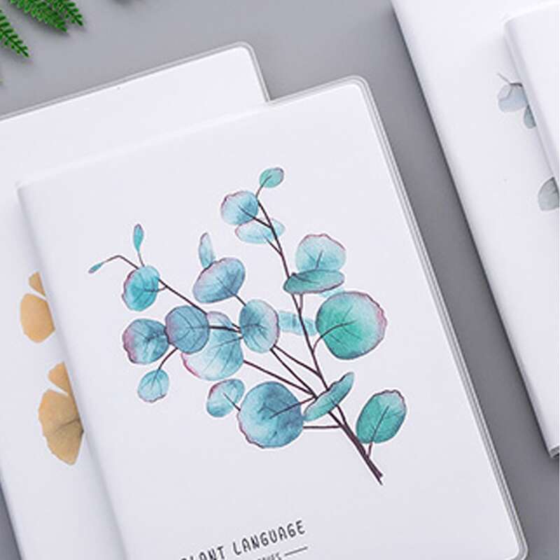 

1pc Plant Print Cover Notebook, Multicolor