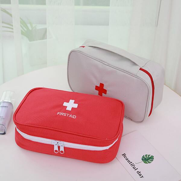 

1pc Portable Medicine Storage Bag, Multicolor