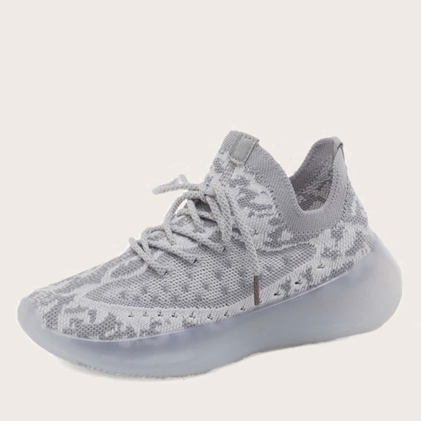 

Lace-up Front Low Top Sneakers, Grey