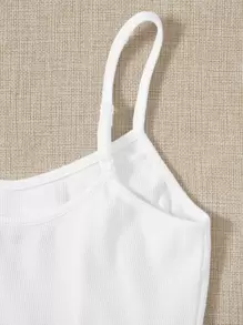 Muchica Floral and Graphic Print Cami Top - White - View 3