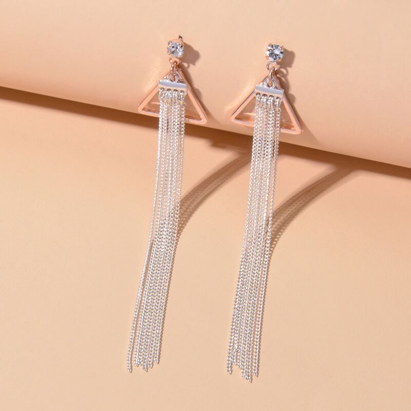 

Tassel Drop Earrings, Silver