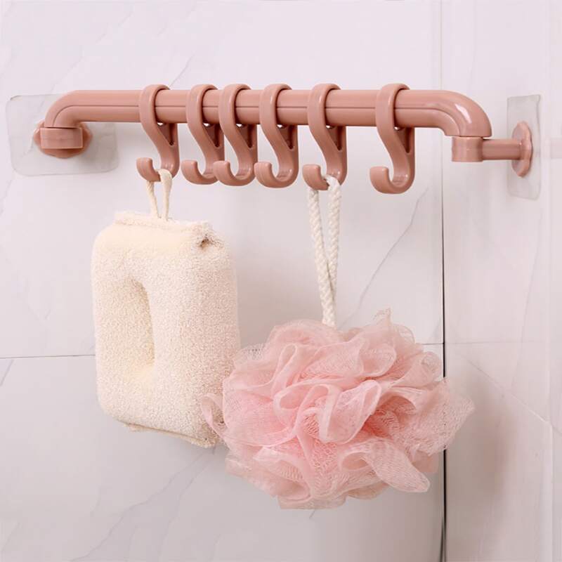 

Bathroom Movable Wall Hook, Pink
