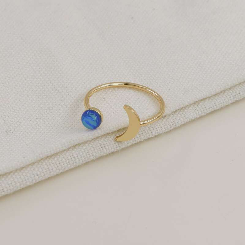 

Moon Cuff Ring, Gold