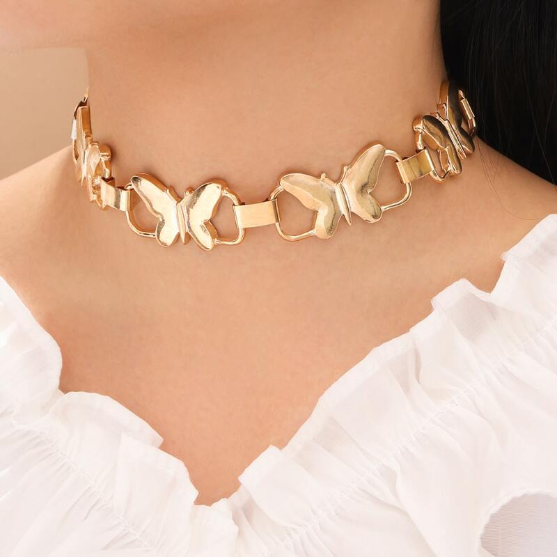 

Butterfly Decor Choker, Gold