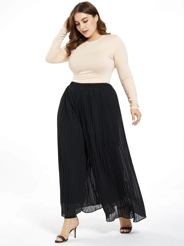 chiffon trousers plus size