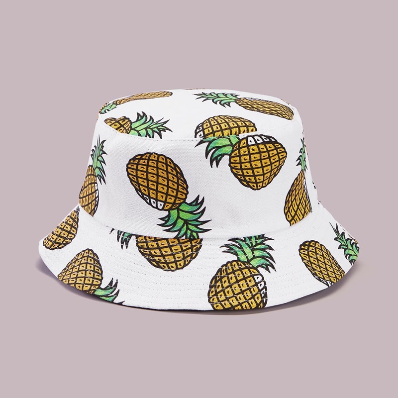 

Pineapple Bucket Hat, White