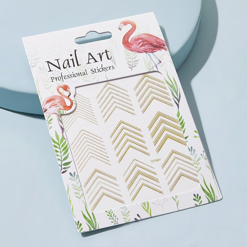 

3D Golden Nail Sticker, Gold