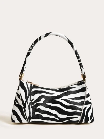 Cow Pattern Zipper Decor Tote Bag | SHEIN UK Cow Pattern Zipper Decor Tote Bag | SHEIN UK