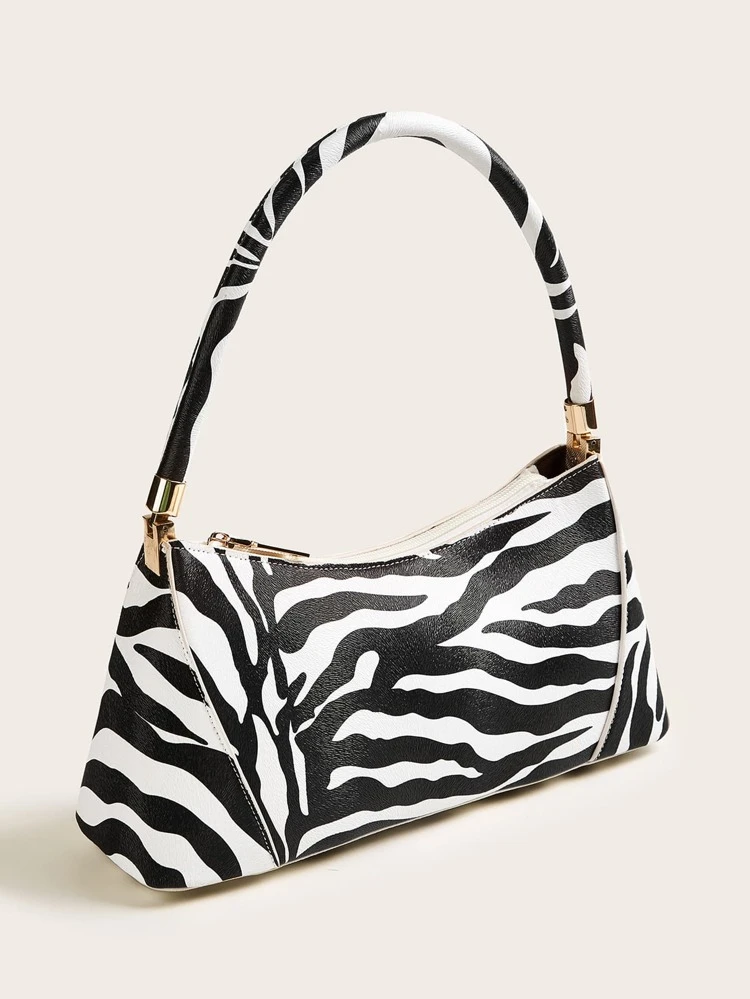 zebra print tote bag